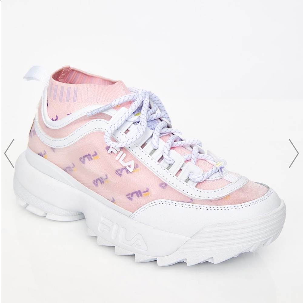 Fila Lilac Disruptor II Sock Mesh Sneaker - Picture 3 of 5